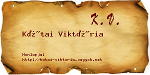 Kátai Viktória névjegykártya